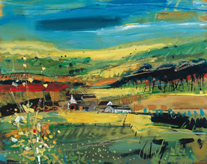 Painting of Southbank Farm on the Scottish Island of Arran by artist Hamish MacDonald