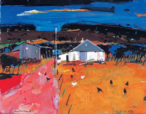 Painting of String Road Farm on the Scottish Island of Arran by Artist Hamish MacDonald